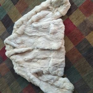 Beautiful rabbit fur coat